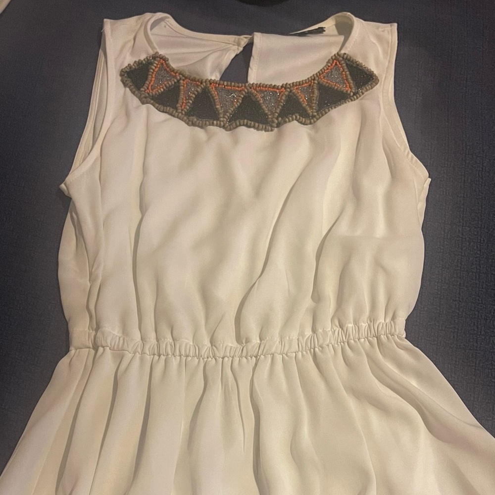 Xoxo dress with beaded collar